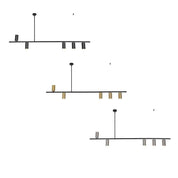 Delco Pendant Light 5 Light in Black, Black/Gold, Black/Satin Nickel