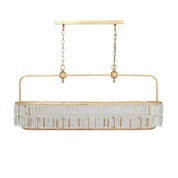 Tilly Crystal Pendant Light 5Lt in Gold Leaf