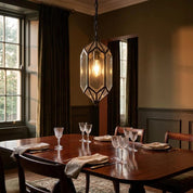Eleanor Pendant Light Bevelled Glass in Weathered Bronze