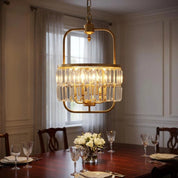 Tilly Crystal Pendant Light 3Lt in Gold Leaf