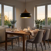 Weston Pendant Light in Black/Oak, Black/Satin Nickel, White/Oak, White/Satin Nickel