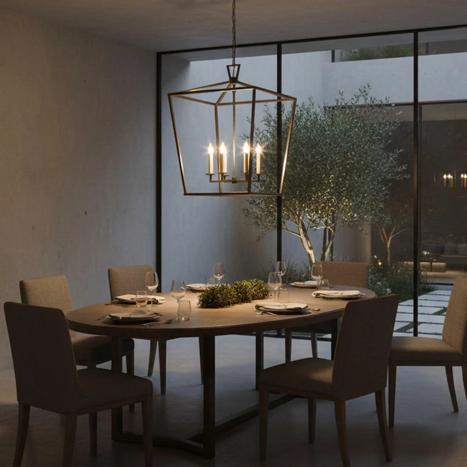 Huntley Pendant Light 6 Light in Satin Nickel