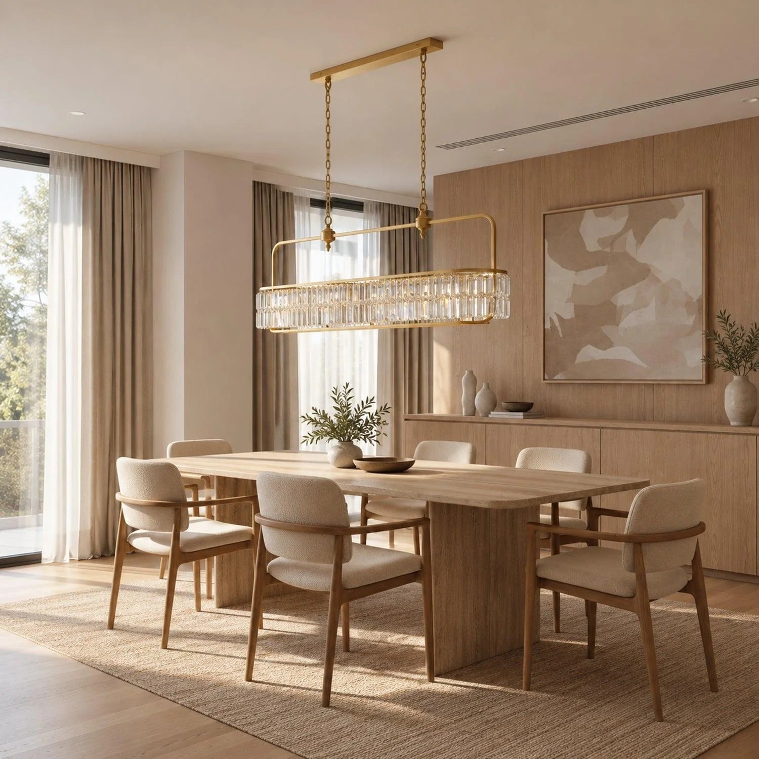 Tilly Crystal Pendant Light 5Lt in Gold Leaf
