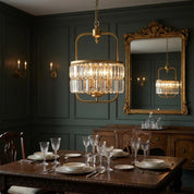 Tilly Crystal Pendant Light 3Lt in Gold Leaf