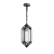 Eleanor Pendant Light Bevelled Glass in Weathered Bronze