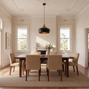 Weston Pendant Light in Black/Oak, Black/Satin Nickel, White/Oak, White/Satin Nickel