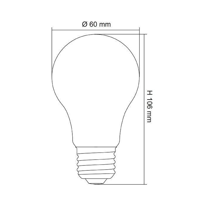 LG5 LED Filament Globe 240V 4W ES Opal Polycarbonate 5000K