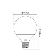 LG95 LED Filament Globe 240V 6W ES Clear Glass 2700K