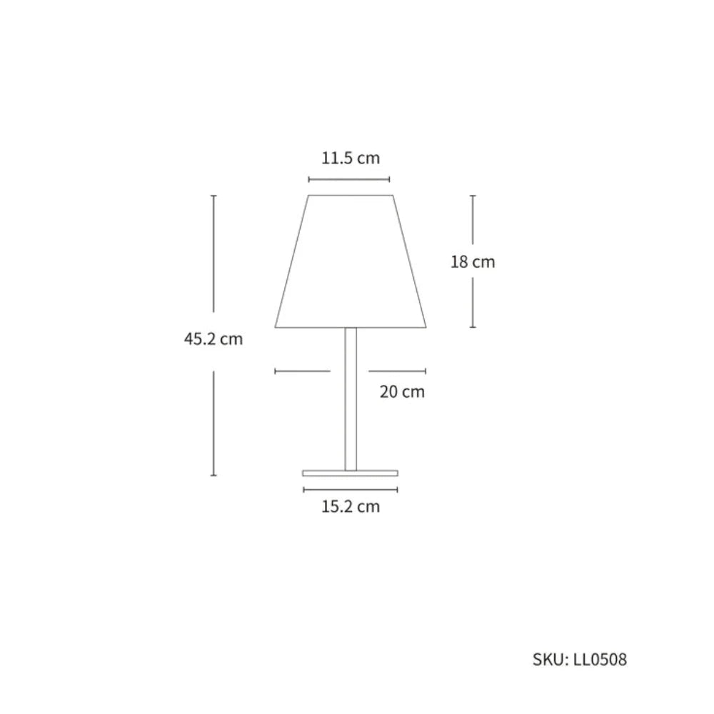 LED Table Lamp 5V Battery White Metal 3000K & RGB