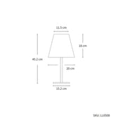 LED Table Lamp 5V Battery White Metal 3000K & RGB