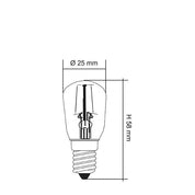 LED Filament Globe 240V 1.5W SES Clear Glass 3000K