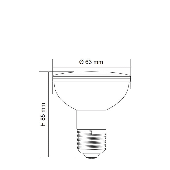 LED Globe 240V 7W ES Opal Polycarbonate 3000K