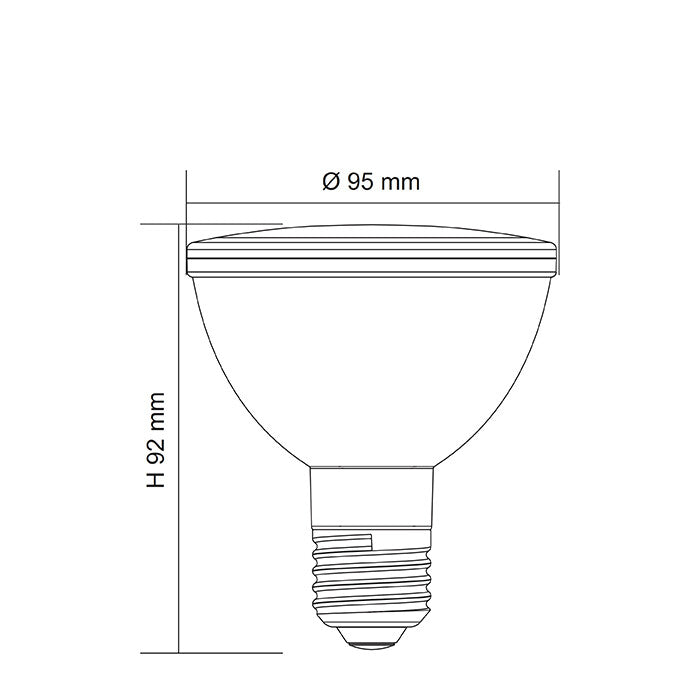 LED Globe 240V 9W ES Opal Polycarbonate 3000K