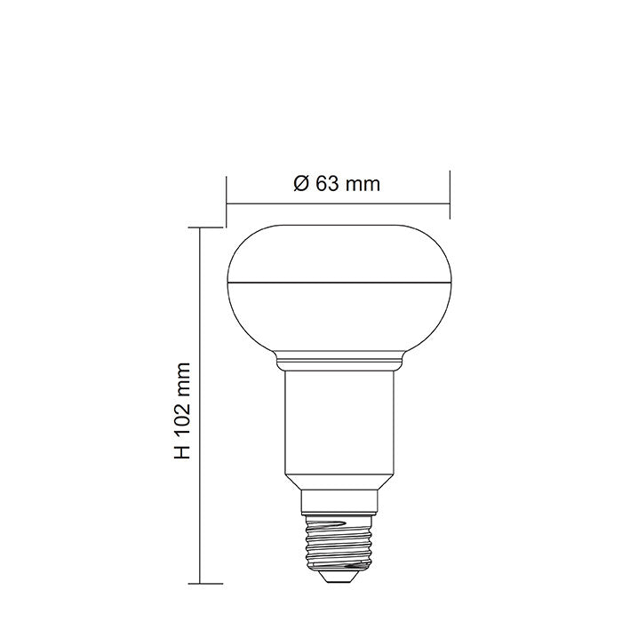LED Globe 240V 8W ES Opal Polycarbonate 6000K