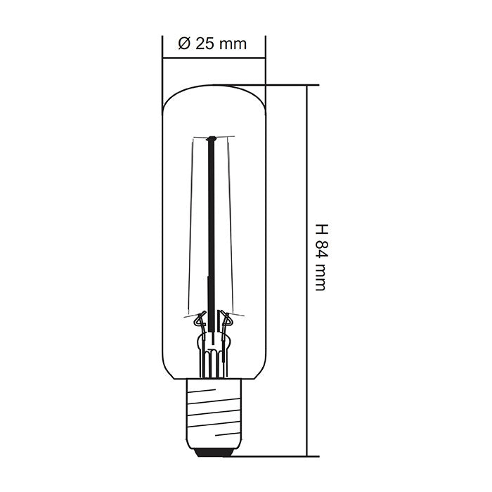 LT25 LED Filament Globe 240V 2W SES Clear Glass 3000K
