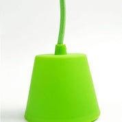 Polly Silicone Pendant with Fabric Cable - Green Cable