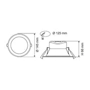WAVE S9066TC Round Dimmable LED Downlight White 12W TRI Colour
