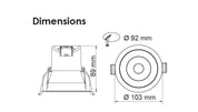 COOLUM PLUS S9068 Round Dimmable LED Downlight White 9W TRI Colour