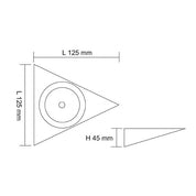 ANOVA S9105ST Surface Mounted LED Cabinet Light Satin Nickel 12V 4W 3000K