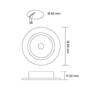 Anova Recessed LED Downlight 12V DC 4W Satin Nickel Aluminium 4000K