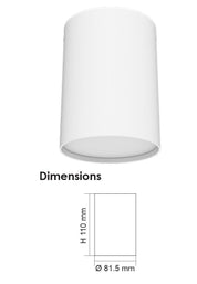 TRADEGEM S9141TCSM Dimmable Surface Mounted LED Downlight White 9W TRI Colour