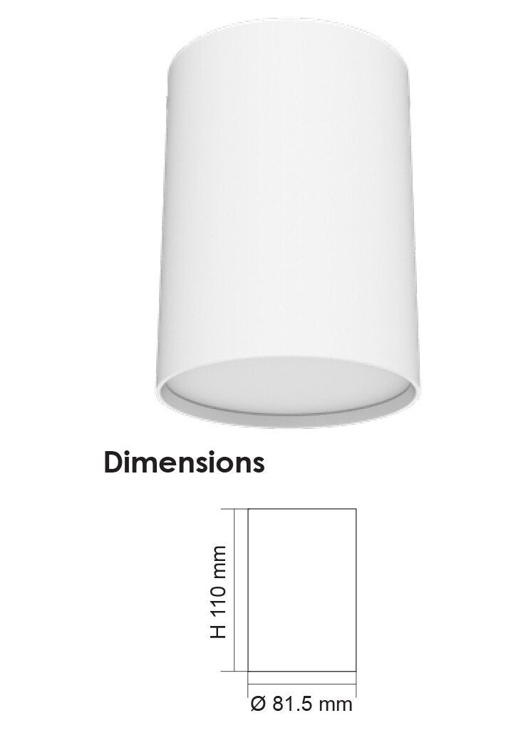 TRADEGEM S9141TCSM Dimmable Surface Mounted LED Downlight Black 9W TRI Colour