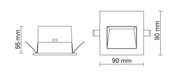 AMBIENCE S9312 Recessed LED Step Light White 240V 1.2W 3000K