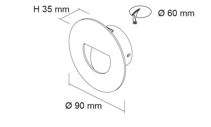 DARHAM ROUND S9317 Recessed LED Step Light Anodised Silver 12V 1.5W 3000K