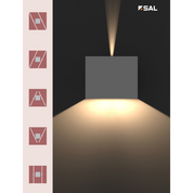 CUBE II S9320 Surface Mounted Exterior LED Wall Light Black 10W 3000K IP65