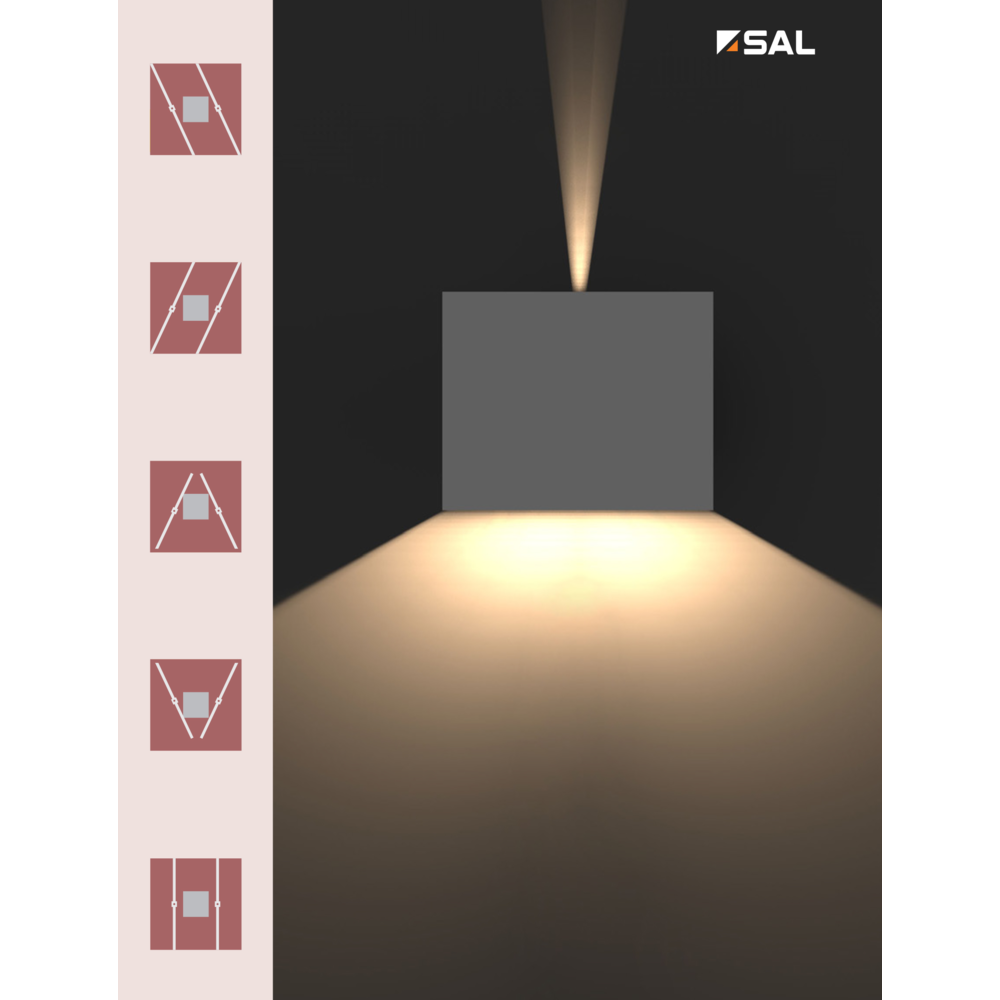 CUBE II S9320 Surface Mounted Exterior LED Wall Light Black 10W 5000K IP65