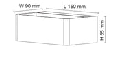 LOUNGE II S9328/150TC Architectural Exterior LED Wall Light White 9W TRI Colour