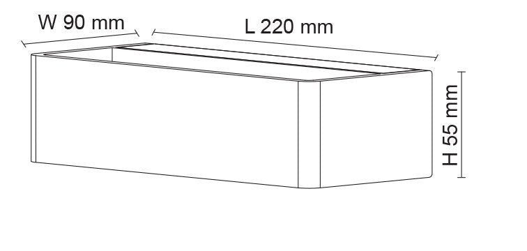 LOUNGE II S9328/220TC Architectural Exterior LED Wall Light White 15W TRI Colour