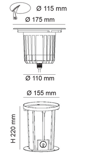 GEO S9343 240V Inground LED Light Stainless Steel 13W 4000K IP67