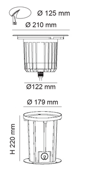 GEO S9344 240V Inground LED Light Stainless Steel 20W 3000K IP67