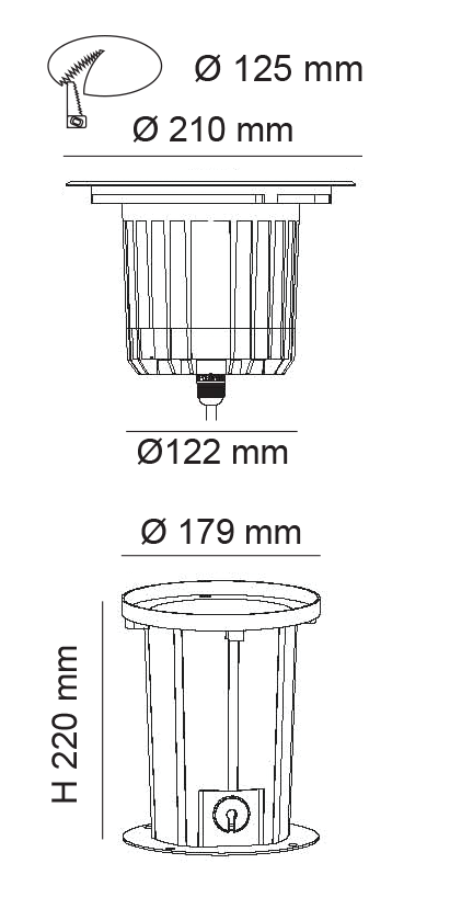 GEO S9344 240V Inground LED Light Stainless Steel 20W 3000K IP67