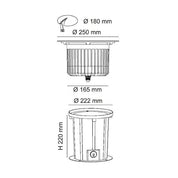 GEO S9345 240V Inground LED Light Stainless Steel 32W 3000K IP67