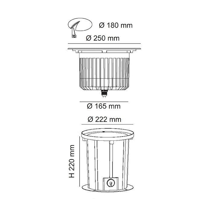 GEO S9345 240V Inground LED Light Stainless Steel 32W 3000K IP67