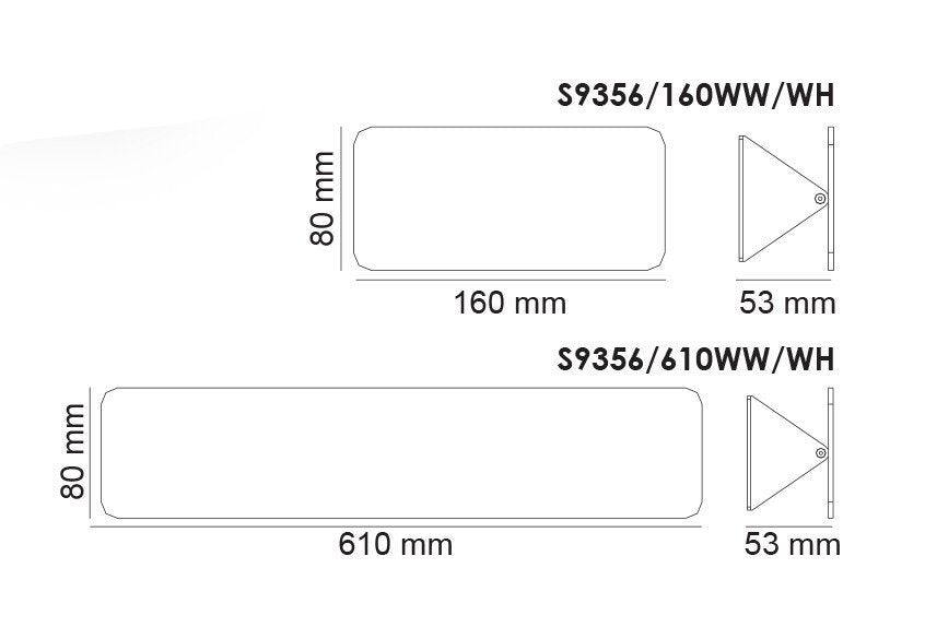 UD S9356 Adjustable Surface Mounted LED Wall Light White 3W 3000K