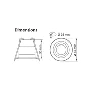 Star Spot Recessed LED Downlight 12V DC 3W Satin Nickel Aluminium 4000K