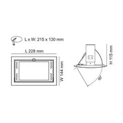 ALBANY S9514TC Recessed LED Rectangular Shop Light Silver 28W/36W TRI Colour