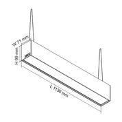 Titan LED Linear Light 40W White Aluminium TRI Colour