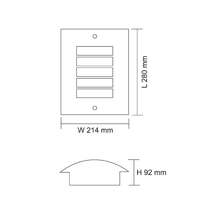 MOD Architectural Exterior Wall Light Black