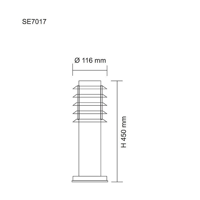 MURRAY I SE7017 1 Light Bollard Light Stainless Steel