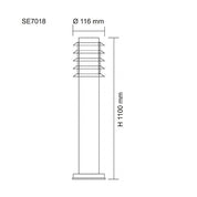 MURRAY I SE7018 1 Light Bollard Light Black