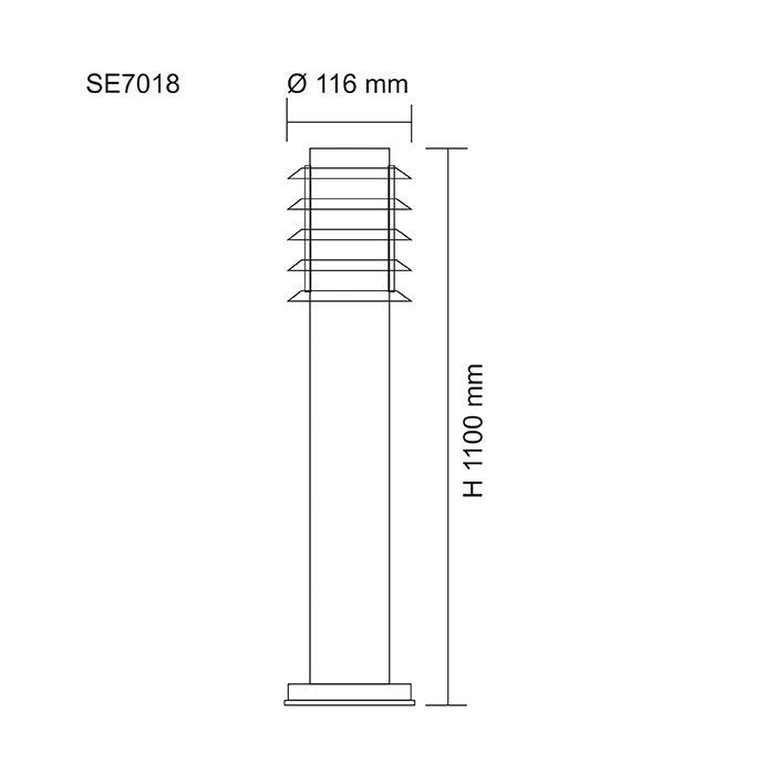 MURRAY I SE7018 1 Light Bollard Light Black