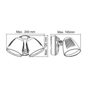 STARGEM II SE7060 2 Light LED Floodlight Black 2x10W 5000K IP54