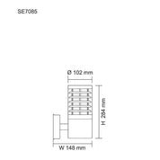 SWAN SE7085 1 Light Wall Light Stainless Steel
