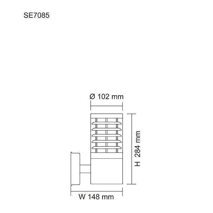 SWAN SE7085 1 Light Wall Light Stainless Steel