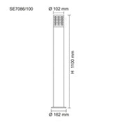 SWAN SE7086/100 1 Light Bollard Light Stainless Steel