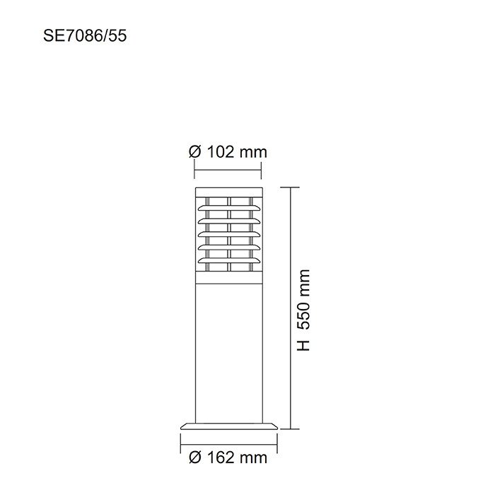 SWAN SE7086/55 1 Light Bollard Light Stainless Steel